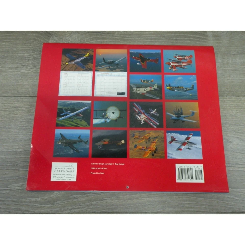 Prop Planes 2005 Wall Calendar Biplanes Warbirds Aviation Art Barnes & Noble